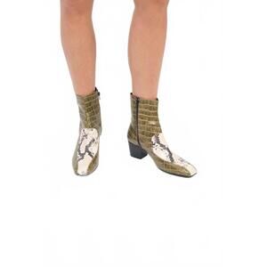 NEW RACHEL COMEY women's aces bootie in green/gold